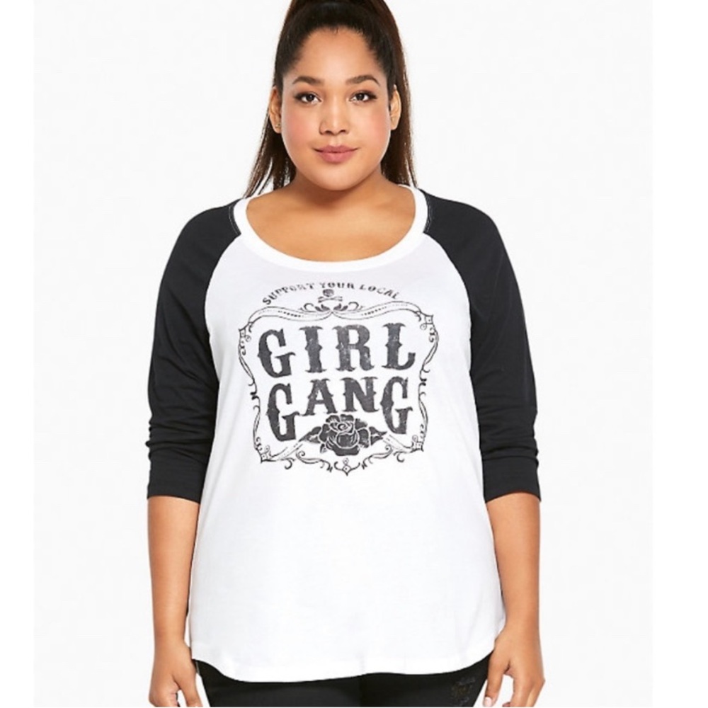 Torrid girl gang long sleeve, baseball tee